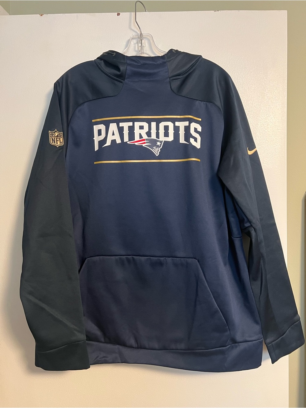 NFL Patriots Therma-Fit Navy Apparel Hoodie